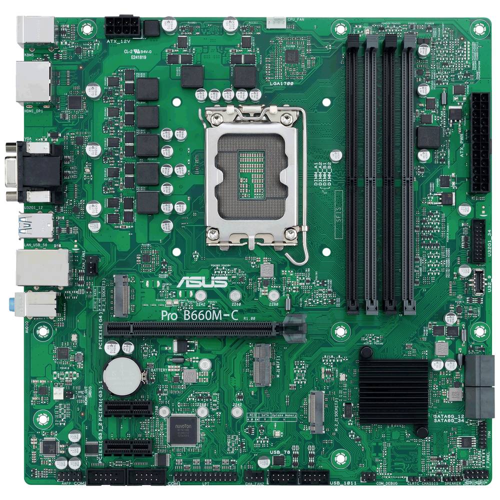 Asus Pro B660M-C-CSM Moederbord Socket Intel 1700 Vormfactor Micro-ATX Moederbord chipset Intel® B660