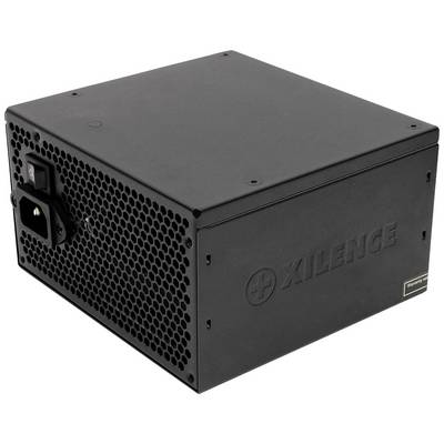 Zwart PC-voedingsapparaat van Xilence met ventilatiesleuven aan de zijkant.