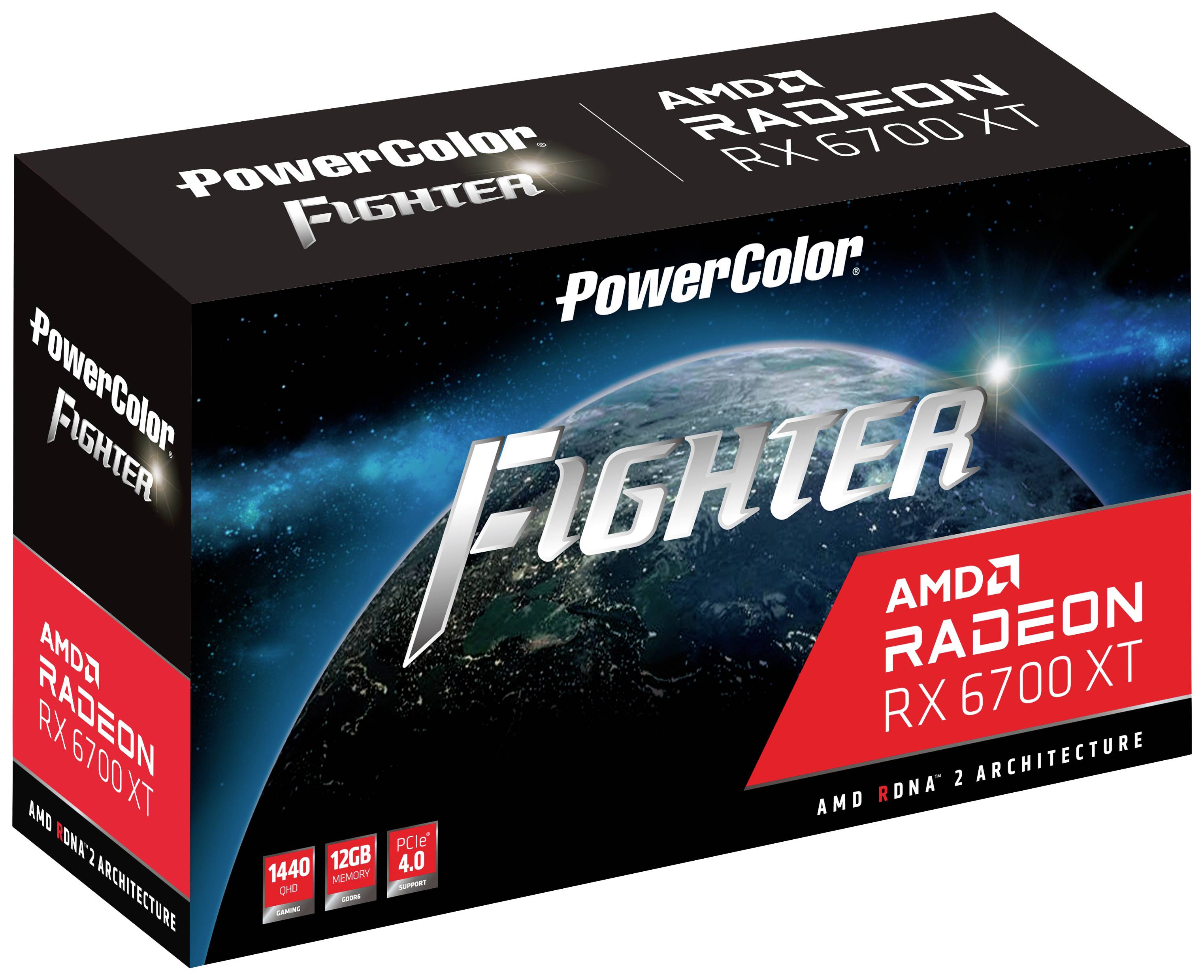 PowerColor AXRX 6700XT 12GBD6-3DH - Radeon RX 6700 XT - 12 GB - GDDR6 - 192 Bit - 7680 x 4320 Pixels - PCI Express 4.0-5