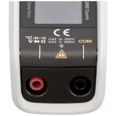 Een digitale spanningszoeker met twee aansluitingen en veiligheidswaarschuwingen. Geschikt voor 300V en 600V CAT III metingen.