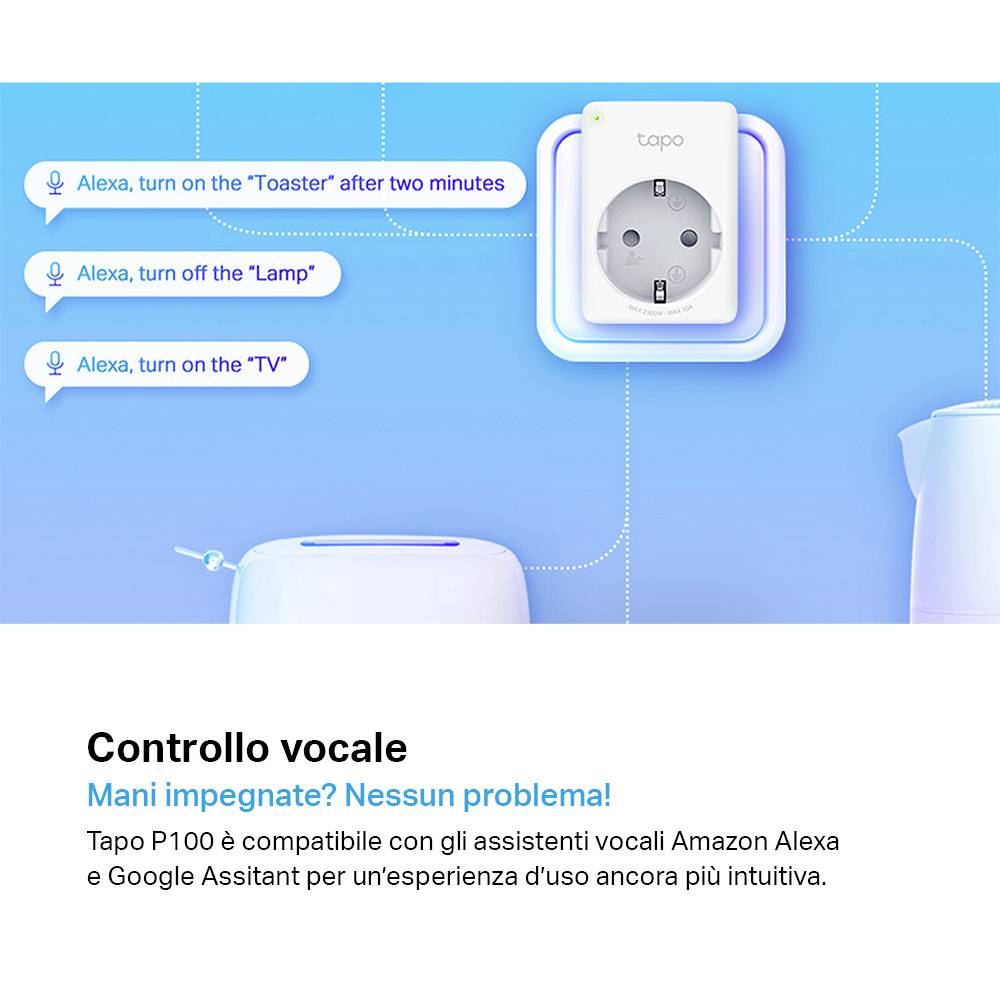 TP-Link Tapo P100 V1 - Slimme Stekker - Draadloos - 802.11b/g/n, Bluetooth 4.2 - 2,4 GHz (2-Pack)-6