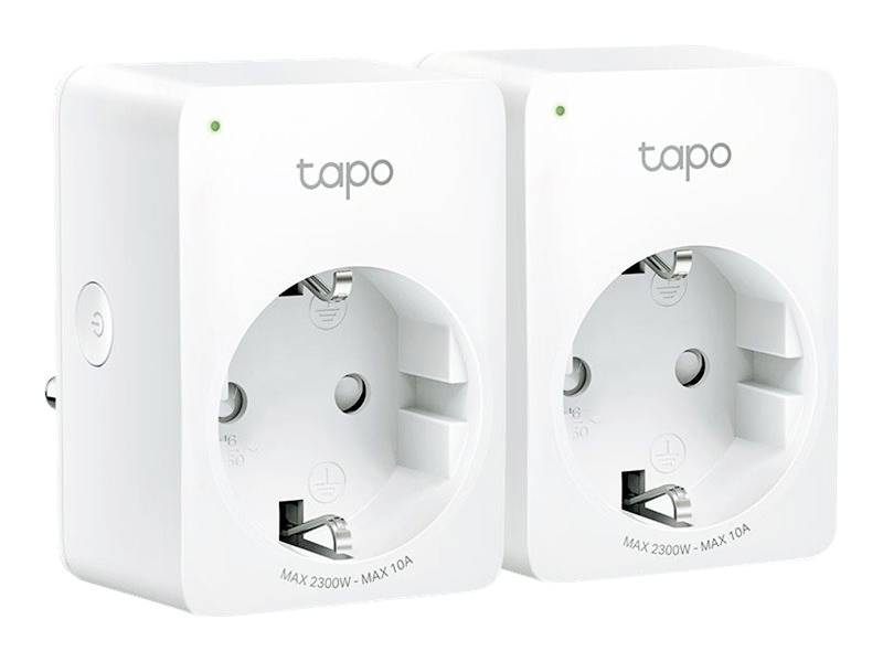 TP-Link Tapo P100 V1 - Slimme Stekker - Draadloos - 802.11b/g/n, Bluetooth 4.2 - 2,4 GHz (2-Pack)-0