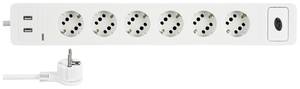 Conrad REV 0015654103 Stekkerdoos met schakelaar Wit Randaarde stekker 1 stuk(s) aanbieding