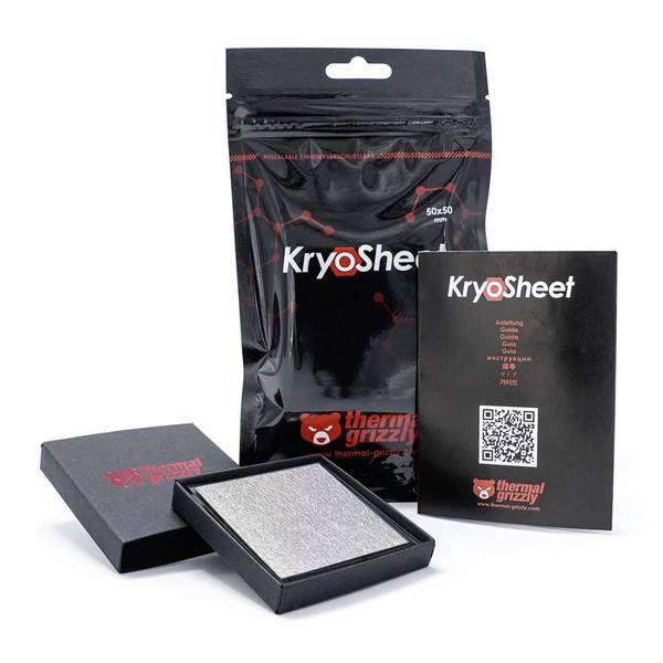 Thermal Grizzly KryoSheet Wärmeleitpad KryoSheet Warmtegeleidend pad 0.2 mm (l x b) 50 mm x 50 mm