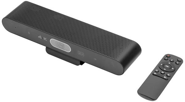 Digitus DS-55581 4K videoconferentiesysteem 3840 x 2160 Pixel Klemhouder, Luidspreker, Microfoon, Snelle autotracking via AI, Standvoet