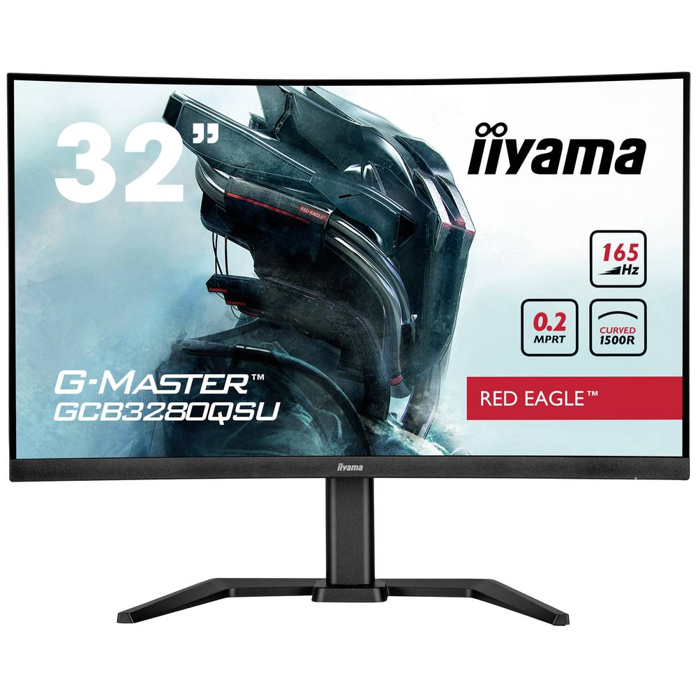 Image of Iiyama GCB3280QSU-B1 ETE VA, Curved Monitor da gioco ERP F (A - G) 80 cm (31.5 pollici) 2560 x 1440 Pixel 16:9 0.2 ms DisplayPort, HDMI ™, Cuffie (jack da 2,5