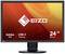 'Computerbeeldscherm met 24 inch (61,1 cm) display, USB-C-docking en Adobe RGB. Eizo-logo op een oranje achtergrond.'