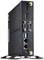 Een compacte zwarte mini-pc met verschillende interfaces zoals HDMI, USB, Ethernet en seriële aansluiting.