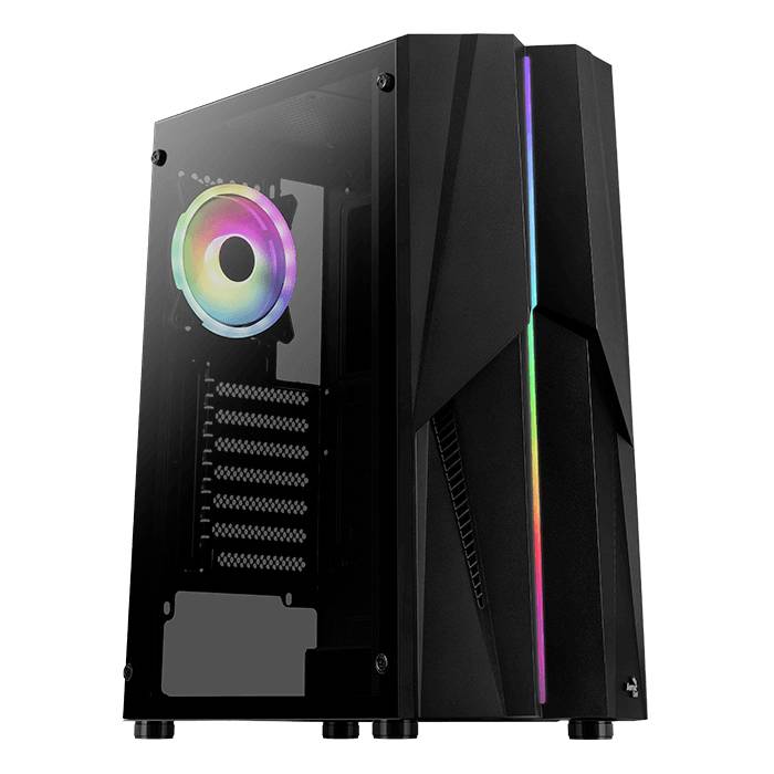 Aerocool Mecha-G-BK-v2 - Midi Tower - PC - Acrylnitril-Butadien-Styrol (ABS) - SPCC - Schwarz - ATX - micro ATX - Mini--1