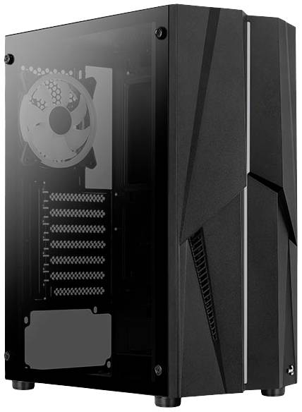 Aerocool Mecha-G-BK-v2 - Midi Tower - PC - Acrylnitril-Butadien-Styrol (ABS) - SPCC - Schwarz - ATX - micro ATX - Mini--3