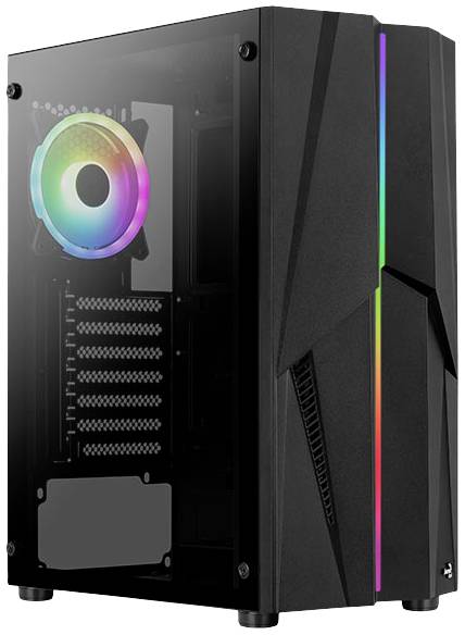 Aerocool Mecha-G-BK-v2 - Midi Tower - PC - Acrylnitril-Butadien-Styrol (ABS) - SPCC - Schwarz - ATX - micro ATX - Mini--4