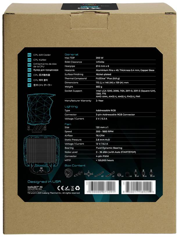 ICEBERG THERMAL IceSLEET X5 - ARGB - AM4/AM5/1200/1700-10