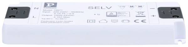 Paulmann 79971 Power Supply Flat 24V DC 100VA IP20 LED-constante-spanningsbron 100 W (max) 4.16 A 24 230 V (b x h x d) 58 x 18 x 160 mm 1 stuk(s)