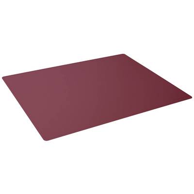 Rode, rechthoekige placemat van flexibel materiaal, egaal gekleurd en zonder patroon, op witte achtergrond.