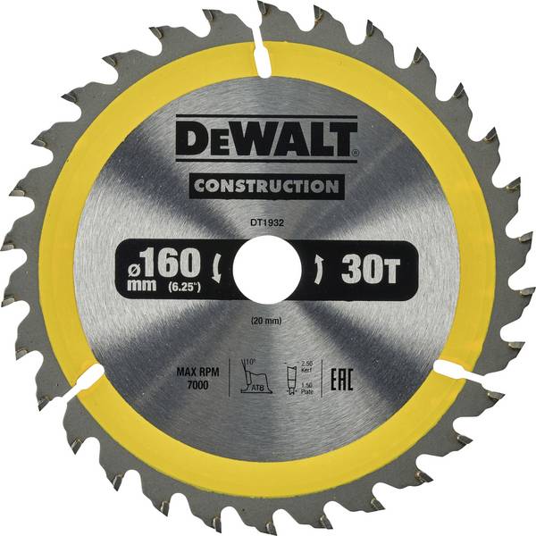 DEWALT DT1932-QZ Cirkelzaagblad 1 stuk(s)