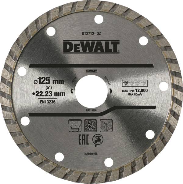 DEWALT DT3712-QZ DT3712-QZ Diamanten doorslijpschijf Diameter 125 mm Beton 1 stuk(s)