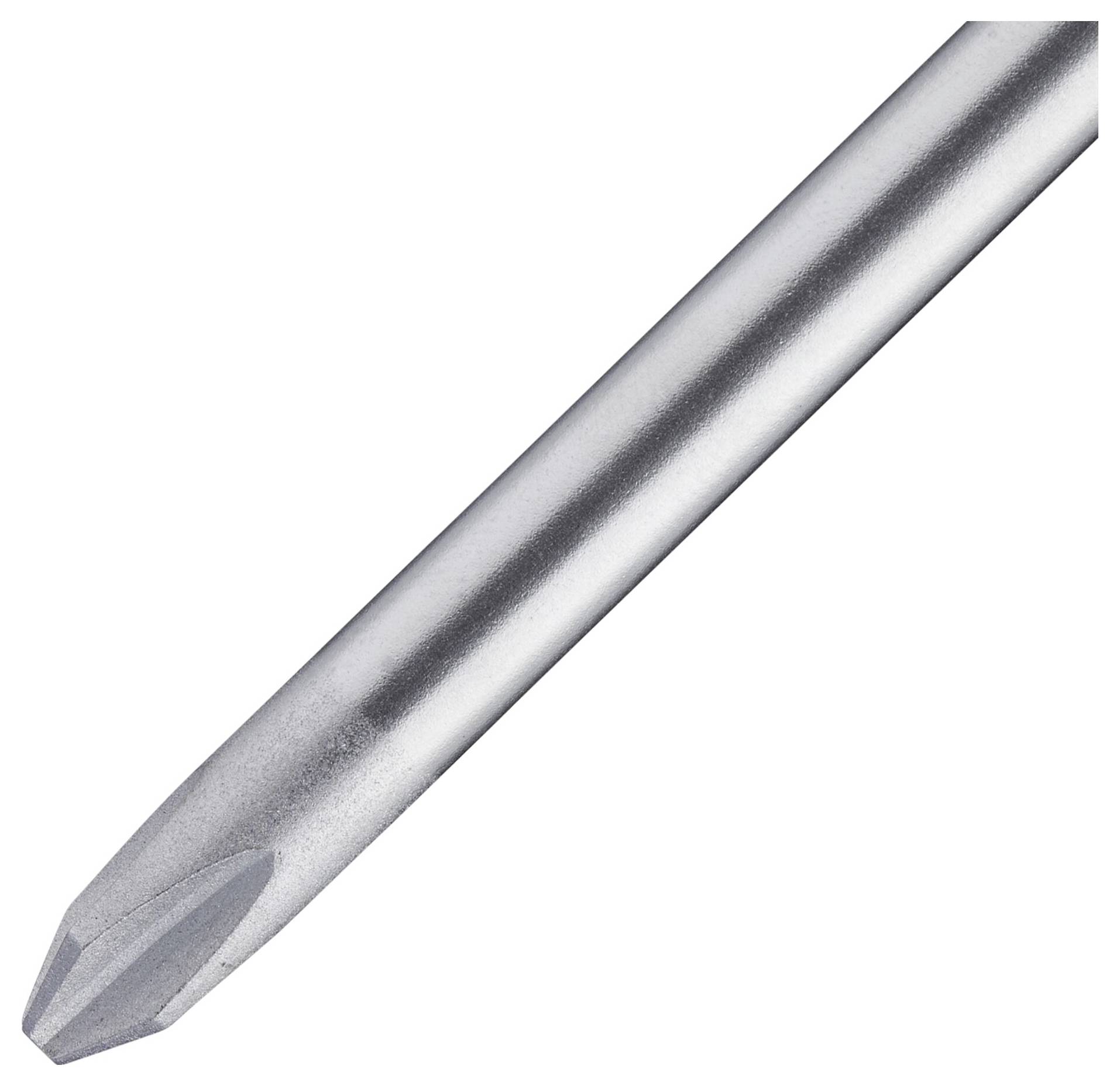 Kruiskopschroevendraaier, metallic, op witte achtergrond.
