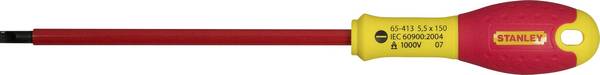 STANLEY Stanley FatMax Schroevendraaier Parallel VDE 5.5 X 150mm VDE Platte schroevendraaier Kopbreedte: 5.5 mm Koplengte: 150 mm