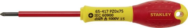 STANLEY  0-65-417 VDE Kruiskop schroevendraaier  PZ 0 Koplengte: 75 mm DIN EN 60900