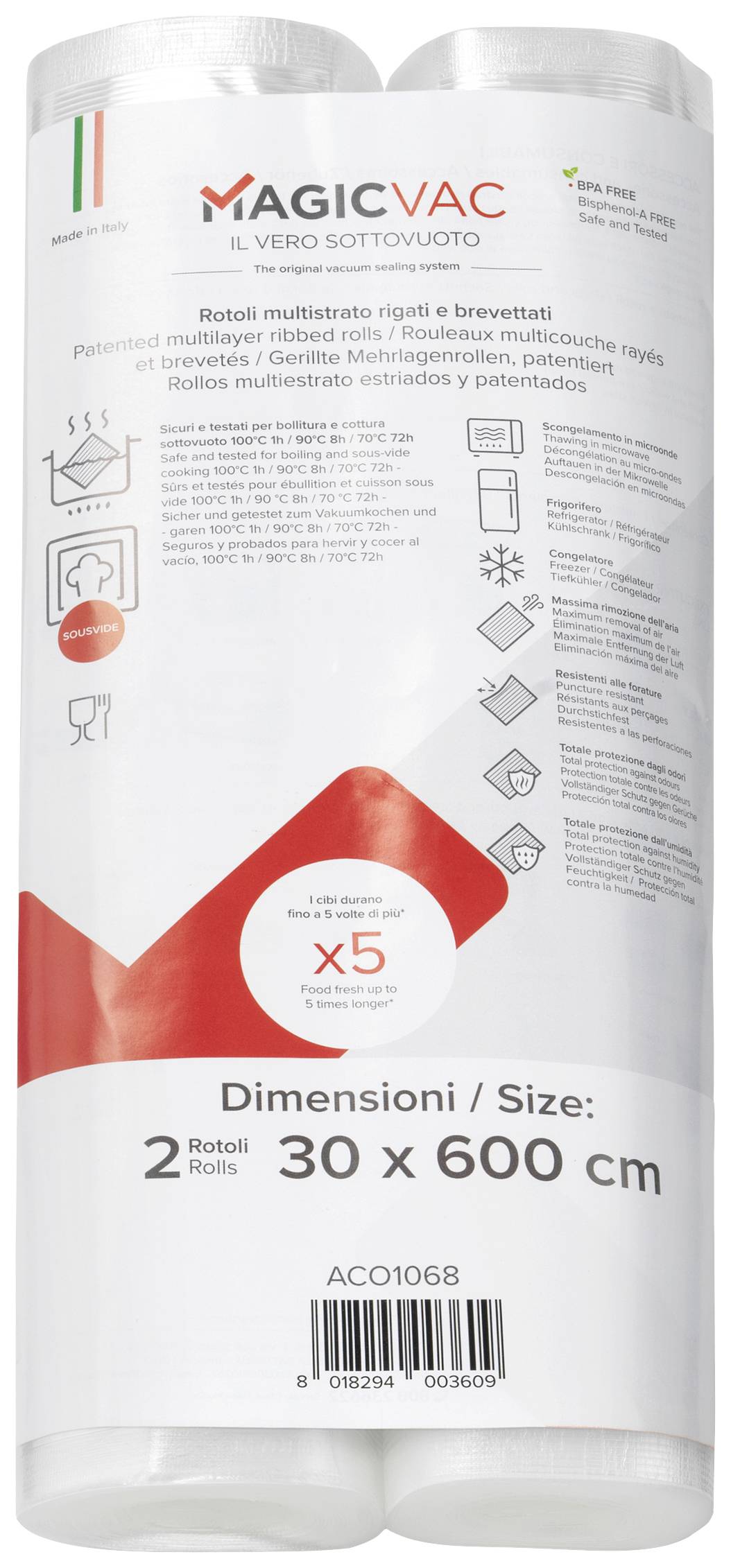 Magic Vac ACO1068 Folierol (b x d) 30 cm x 600 cm