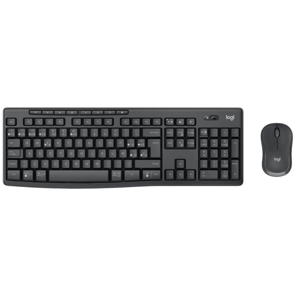 Logitech MK370 Combo for Business Set met toetsenbord en muis Bluetooth Spatwaterdicht, Geluidsarme toetsen QWERTZ, Duits Zwart