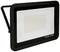 LED-schijnwerper, zwart, met 150W en IP66-classificatie, geschikt voor buitenverlichting.