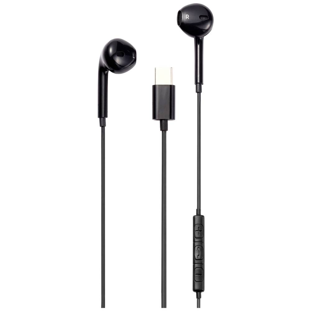STREETZ HL-W110 In Ear headset Kabel Stereo Zwart Headset, Volumeregeling