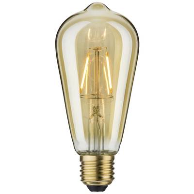 Een verlichte gloeilamp met zichtbare gloeidraden, straalt warm licht uit. Hij is in klassieke vorm gehouden en ideaal voor vintage-decoratie.
