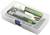 Transparante opbergdoos bevat 'SMD LED-behuizing 0603 assortiment met kabel 300 mm', met 30 LED's in verschillende kleuren.