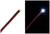 Links: Close-up van een ledstrip, niet oplichtend. Rechts: Dezelfde ledstrip, oplichtend in een donkere omgeving.