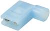 TRU COMPONENTS TC-11599320 Platte stekker (female) Insteekbreedte: 6.3 mm Insteekdikte: 0.8 mm 90 ° Volledig geïsoleerd Blauw 1 stuk(s)