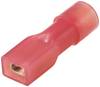 TRU COMPONENTS TC-11599324 Platte stekker (female) Insteekbreedte: 2.8 mm Insteekdikte: 0.8 mm 180 ° Volledig geïsoleerd Rood 1 stuk(s)