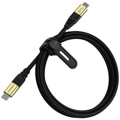 Een hoogwaardig USB-C-kabel van Otterbox met vergulde aansluitingen en een robuust, gevlochten ontwerp. Ideaal voor snel laden en gegevensoverdracht.