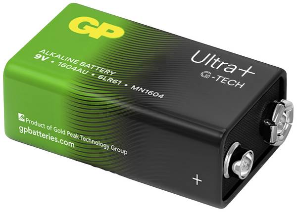 GP Ultra Plus 9V batterij (blok) Alkaline 9 V 1 stuk(s)