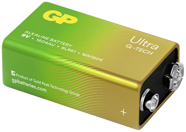 GP Ultra 9V batterij (blok) Alkaline 9 V 1 stuk(s)