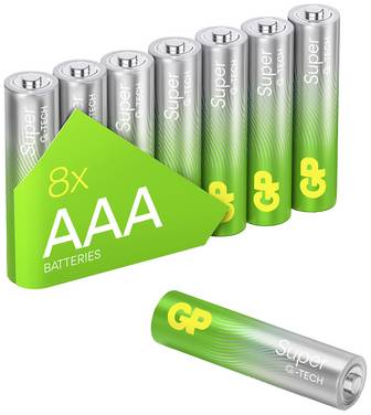 GP Super AAA batterij (potlood) Alkaline 1.5 V 8 stuk(s)