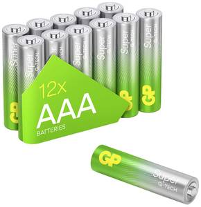 Conrad GP Batteries Super AAA batterij (potlood) Alkaline 1.5 V 12 stuk(s) aanbieding