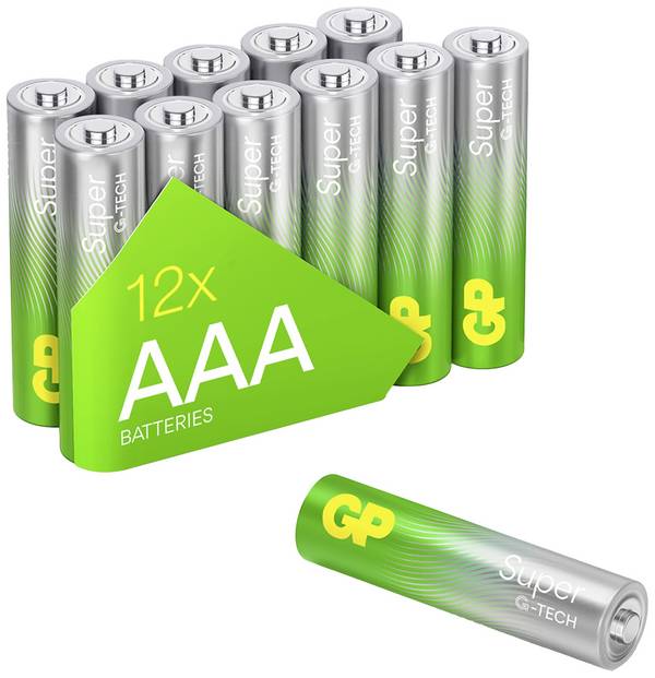 GP Super AAA batterij (potlood) Alkaline 1.5 V 12 stuk(s)