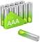 '12 AAA-batterijen van het merk GP Super G-Tech, groene verpakking, geschikt voor elektronische apparaten.'