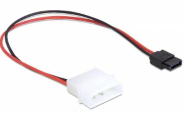 Delock HDD Aansluitkabel [1x Molex - 1x ] 0.245 m Zwart, Rood