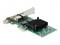 Een netwerkkaart met twee Ethernet-poorten, geschikt voor uitbreiding van een computer voor verbeterde netwerkconnectiviteit.