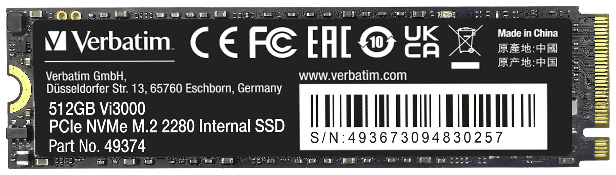 SSD 512 GB Verbatim Vi3000 PCIe NVMe M.2-0