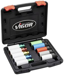 Conrad Vigor V6312/10 Slagadapter Vierkant, 1/2" (12.5 mm) 10-delig aanbieding