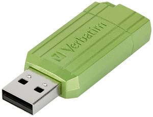Conrad Verbatim USB DRIVE 2.0 PINSTRIPE USB-stick 64 GB Eucalyptus, Groen 49964 USB-A 2.0 aanbieding