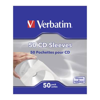 Verbatim 49992 CD-hoes 1 CD/DVD/Blu-Ray Wit Papier 50 stuk(s)