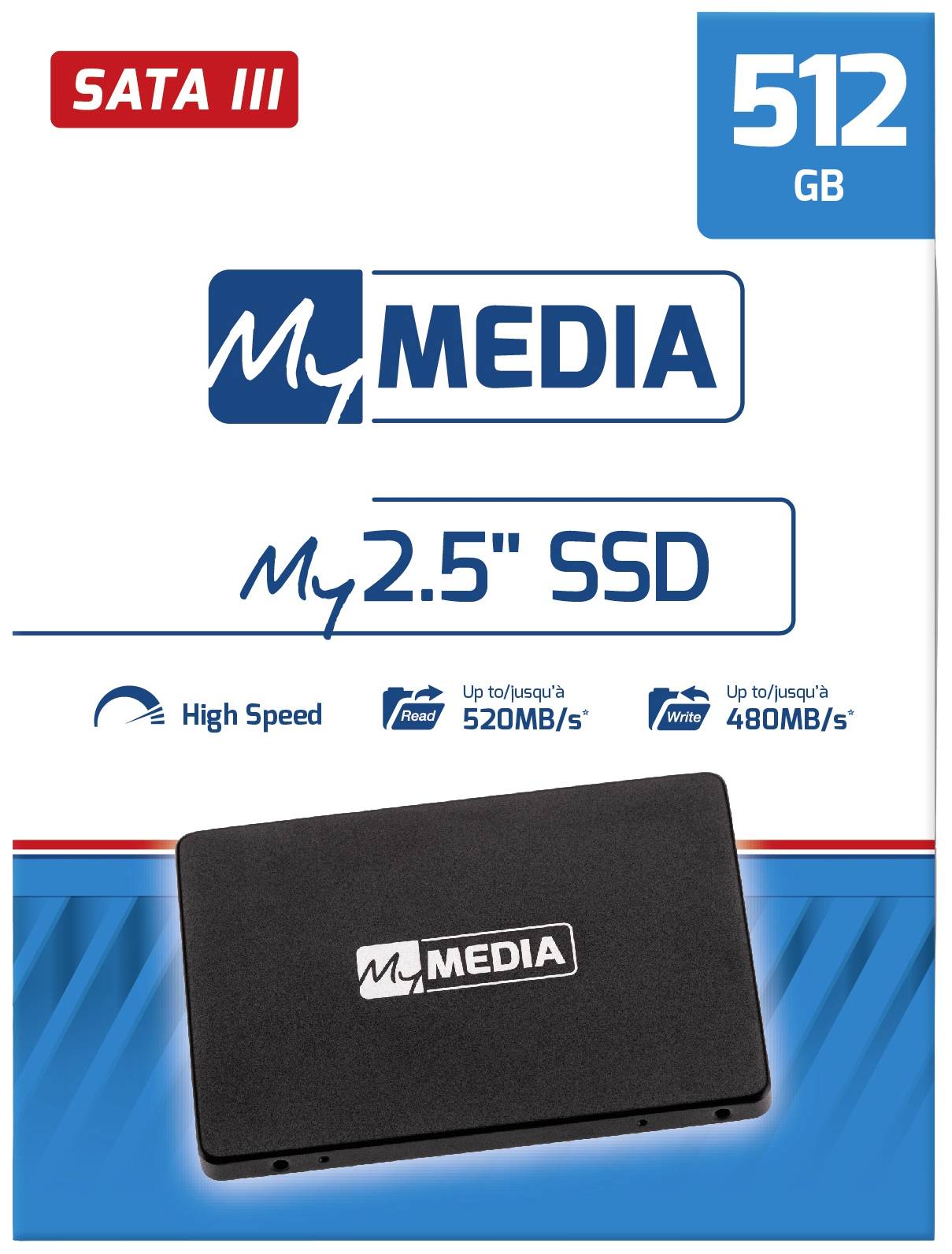 Mymedia SSD 512 GB, SATA-III, 6,35 cm (2,5'') (R) 520 MB/s, (B) 480 MB/s, detailhandel-3
