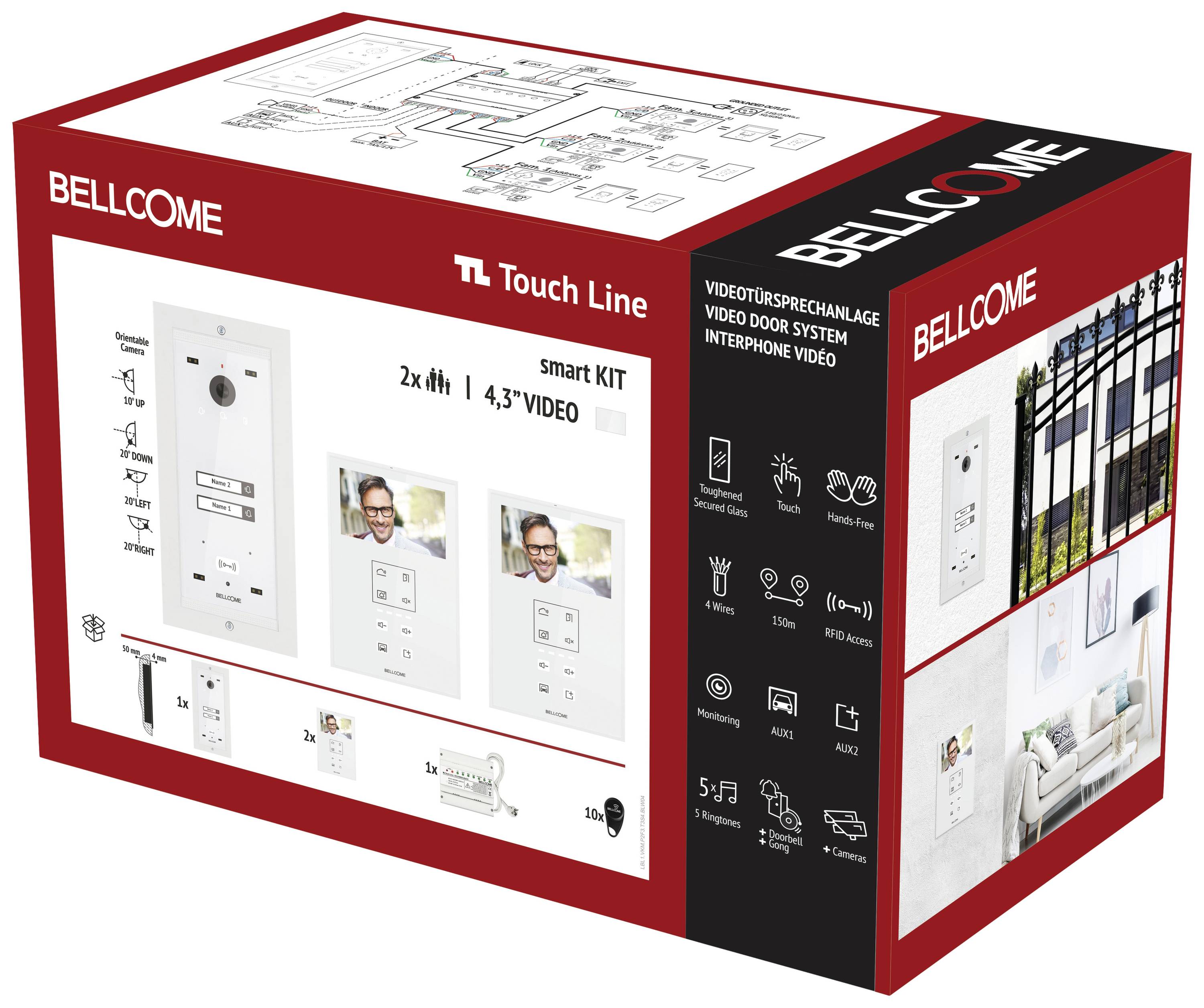 Bellcome ELECTRA Complete set voor Video-deurintercom Kabelgebonden Wit