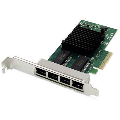 Netwerkaansluiting met vier Ethernet-poorten, geschikt voor hogesnelheidsverbindingen in computernetwerken.
