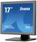 Een 17-inch monitor van het model 'ProLite T1732MSC' van iiyama met zwarte rand.