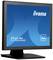 Een iiyama Monitor, model ProLite T1732MSC, met een blauwe beeldscherm en logo rechtsboven, op een zwarte standaard.